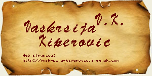 Vaskrsija Kiperović vizit kartica
